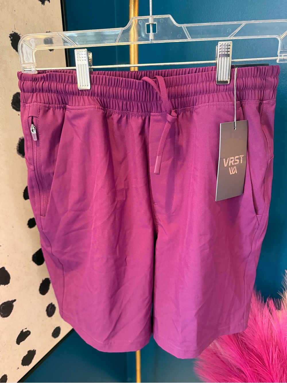 VRST LA Men's Athletic Shorts — Magenta Performance Fit